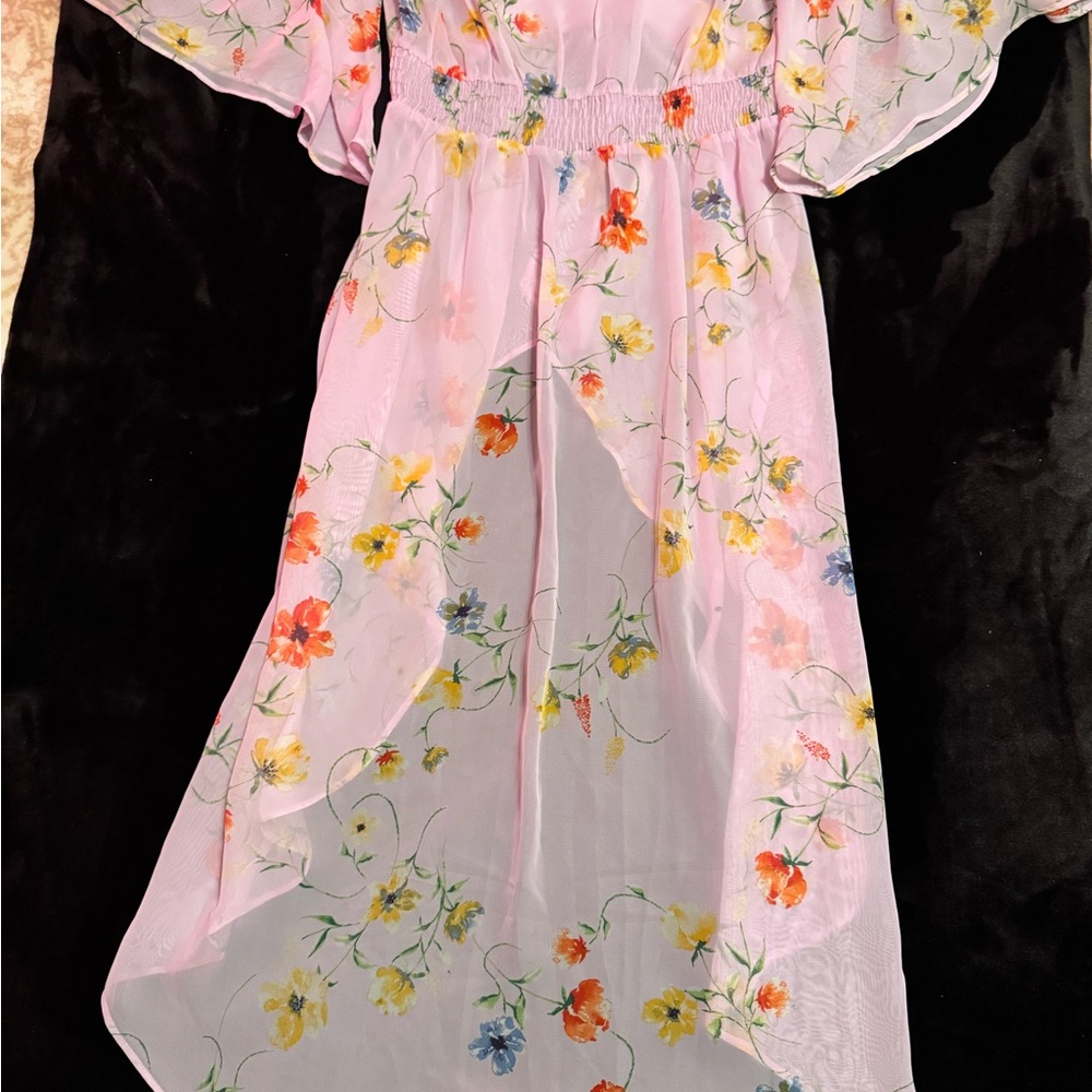 Pastel Floral Sheer Chemise - Picture 2 of 4
